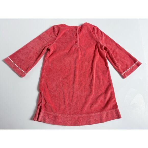 Janie And Jack Baby Girls Dress Terry Cover Up Coral 3 Years - Picture 7 of 8